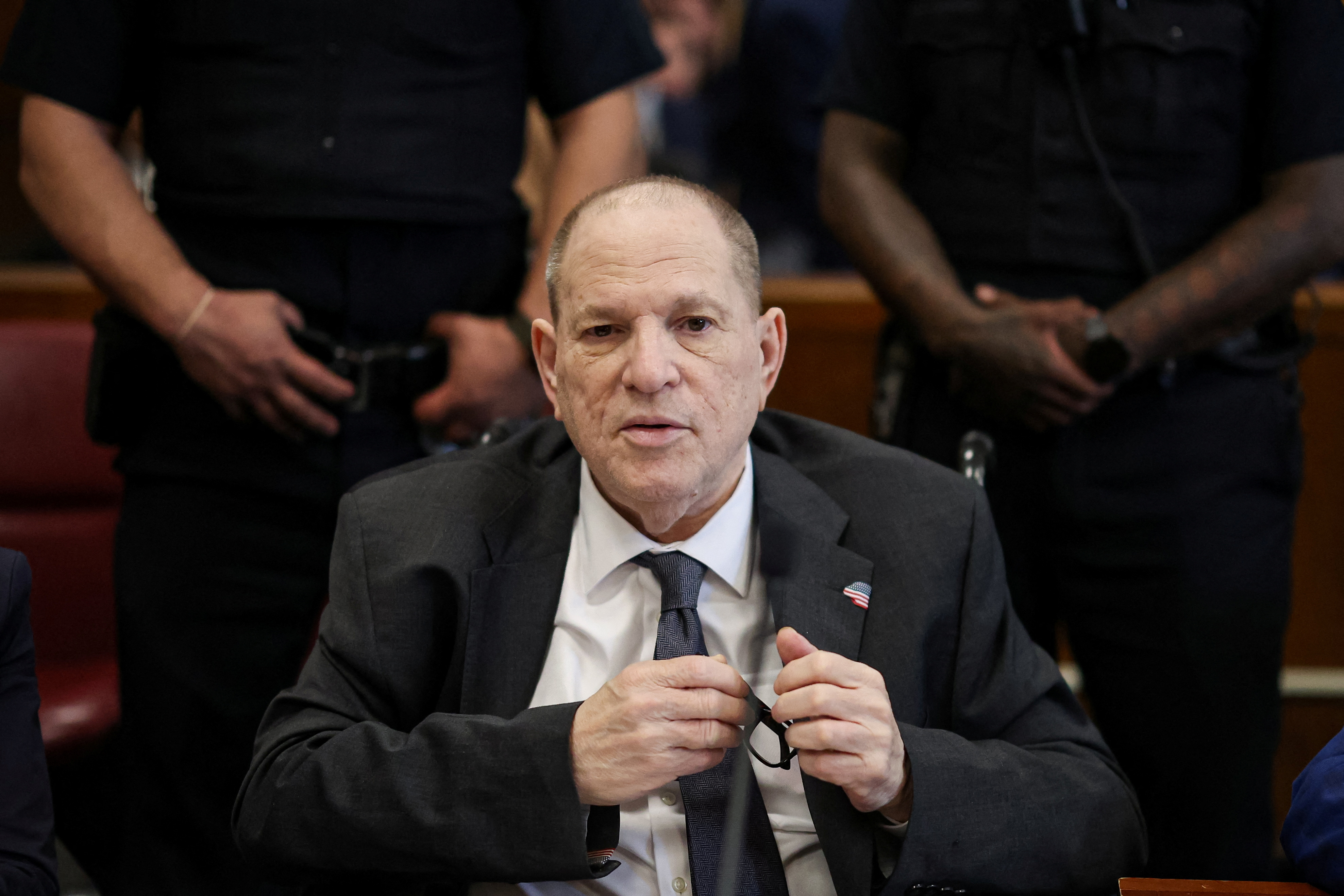 Weinstein appears at Manhattan Criminal Court for his rape and sexual assault retrial in New York