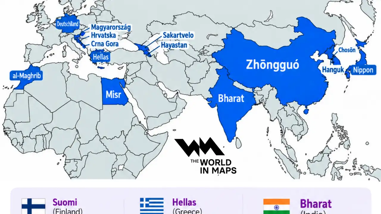 From Suomi to Zhongguo, why some countries have completely different names at home