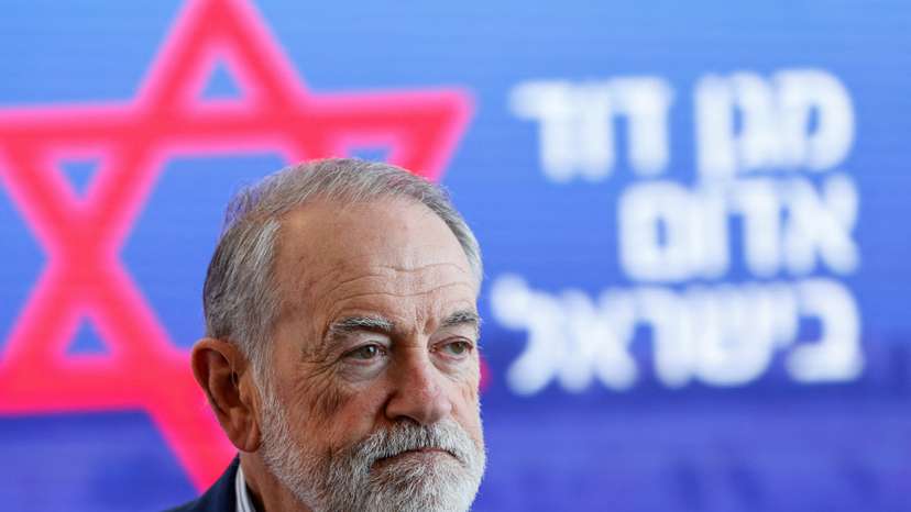 FILE PHOTO: U.S. Ambassador to Israel, Huckabee, takes part in a tour at MDA, in Ramla