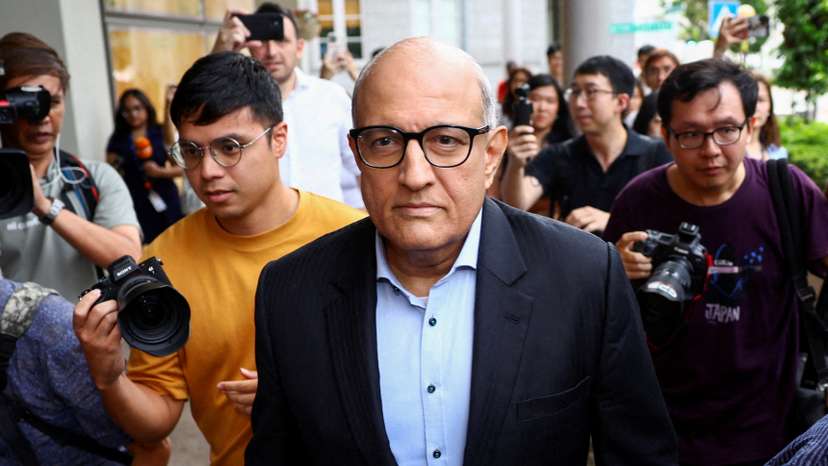 FILE PHOTO: Former transport minister S. Iswaran appears at the Supreme Court in Singapore