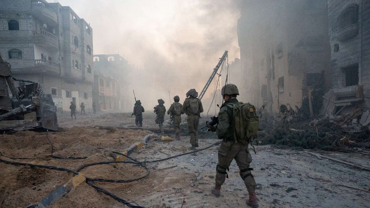 Israeli soldiers operate in the Gaza Strip