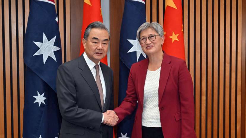 China's Foreign Minister Wang Yi meets with Australia's Foreign Affairs Minister Penny Wong in Canberra