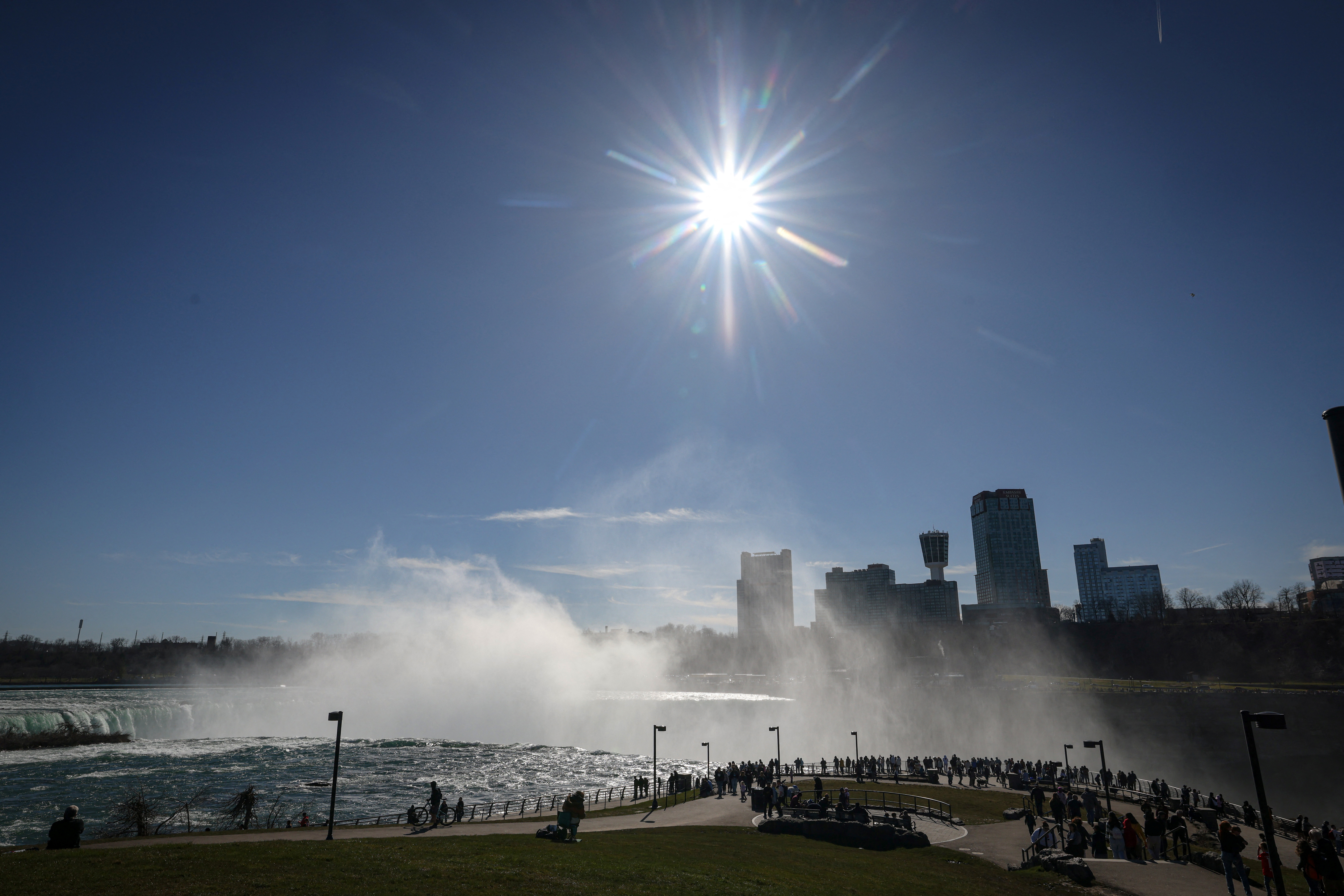 Solar Eclipse that will take place across parts of the United States and Canada on April 8, at Niagara Falls, New York