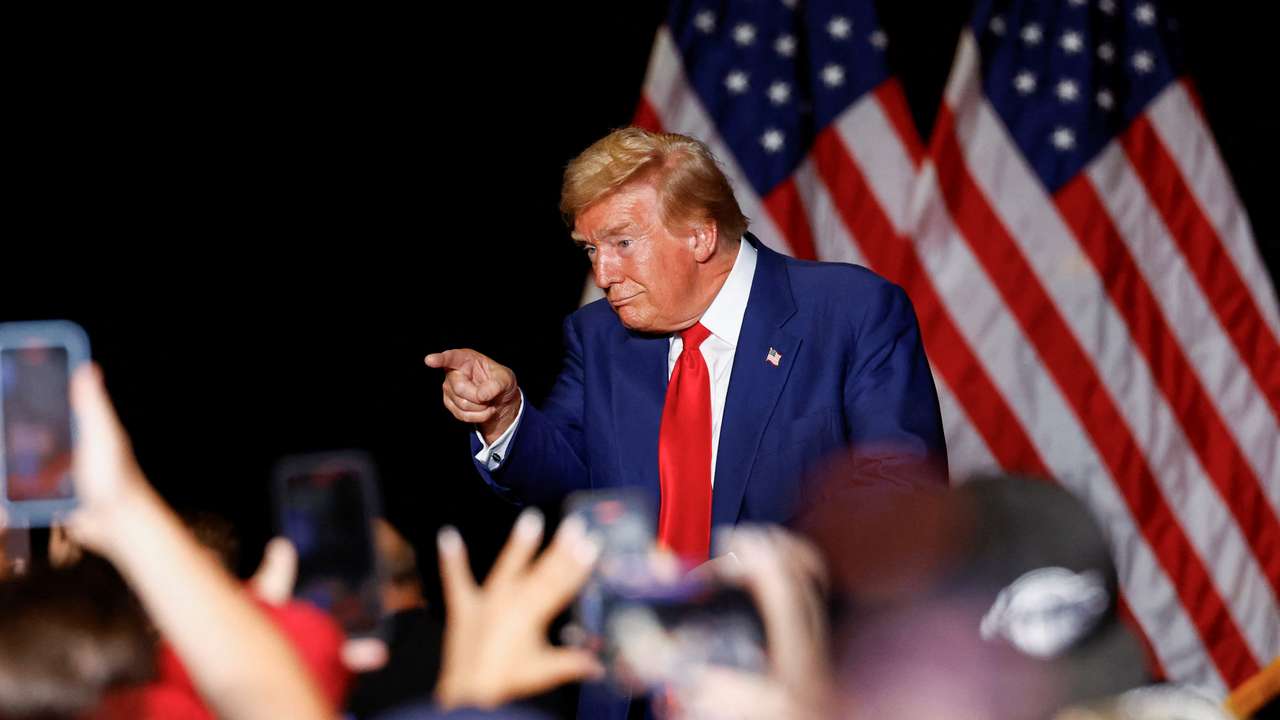 Republican presidential nominee and former U.S. President Donald Trump holds a rally in Las Vegas