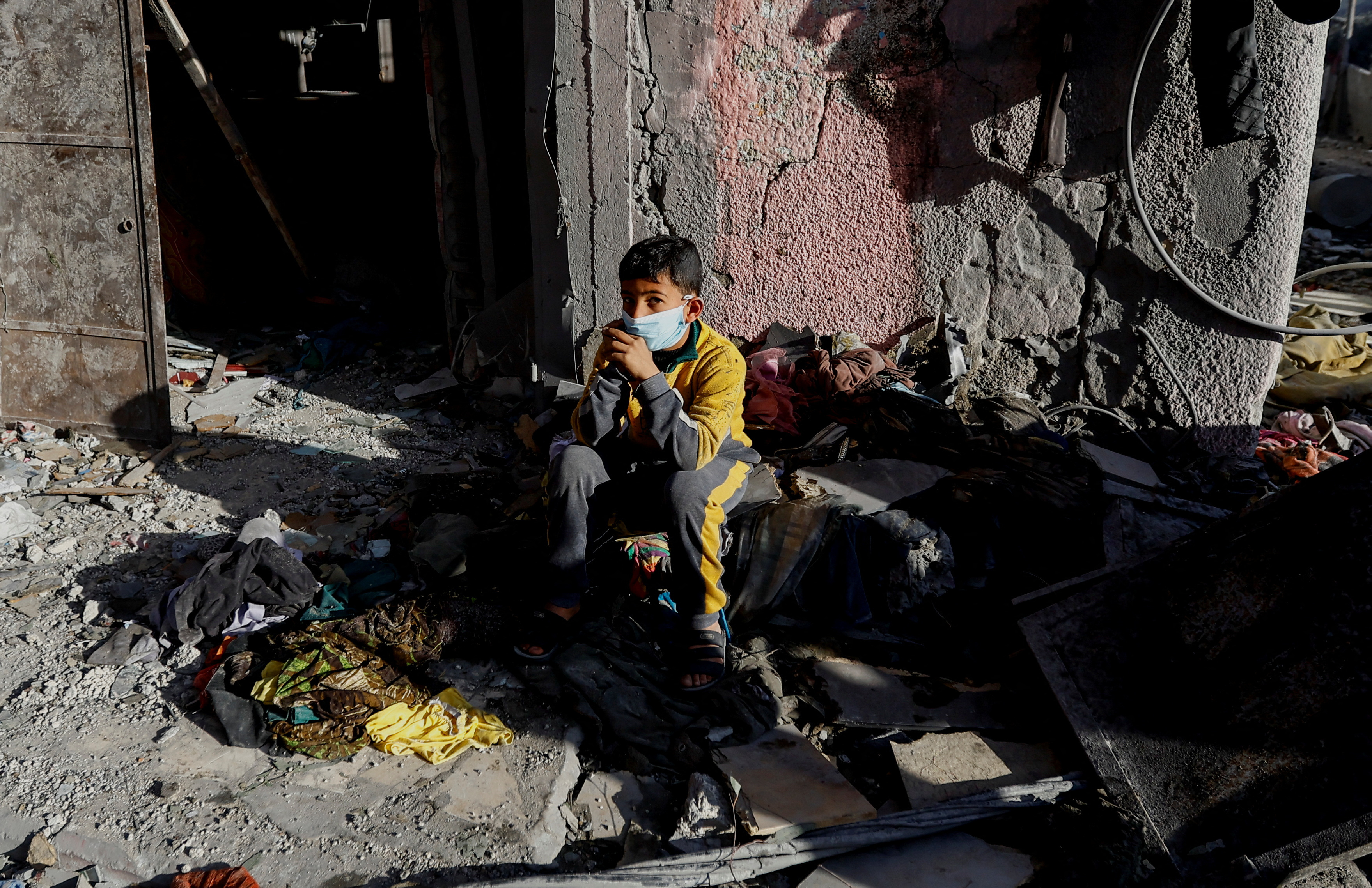 Aftermath of an Israeli strike in Khan Younis
