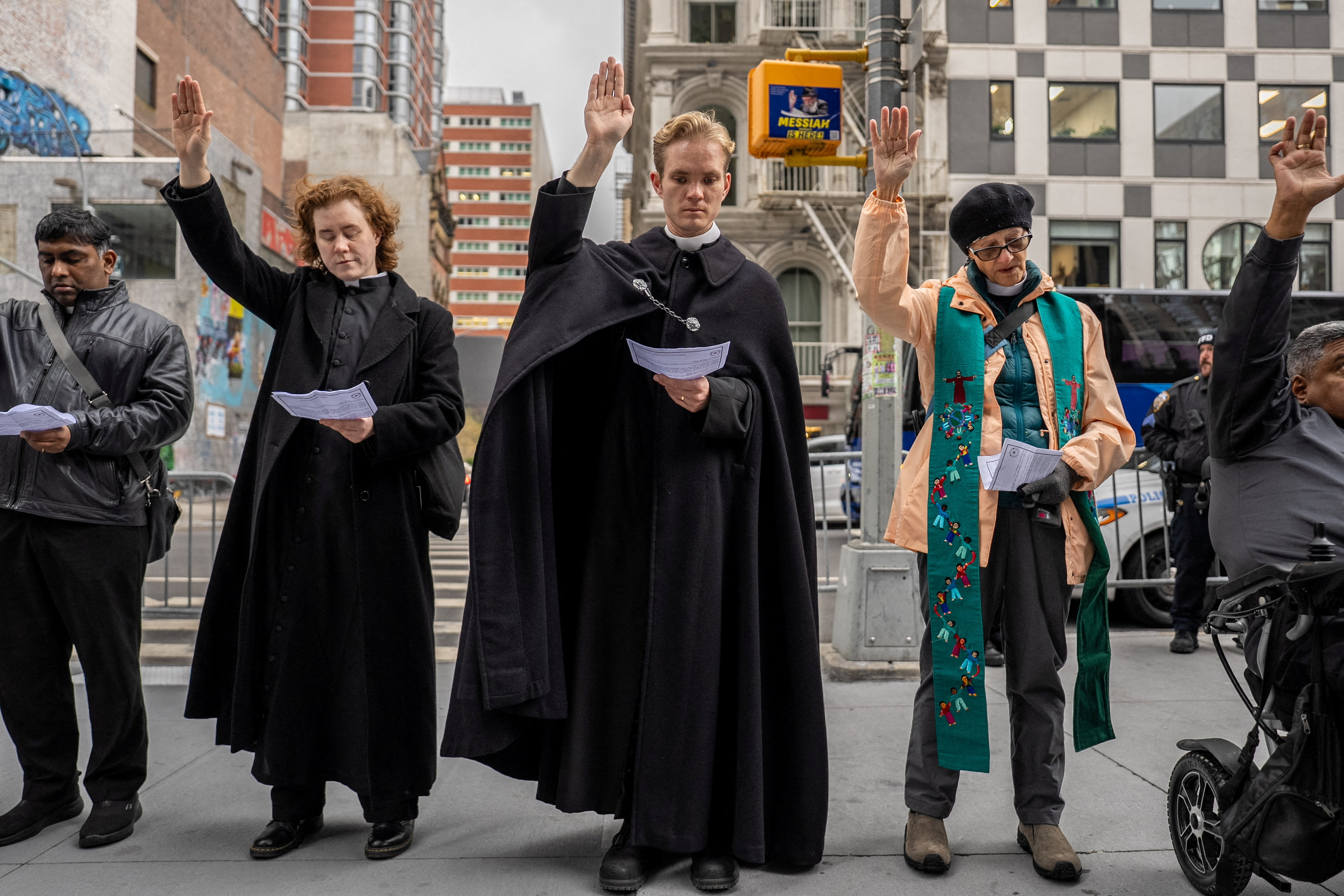 FILE PHOTO: Federal immigration officers at U.S. Immigration Court in New York City