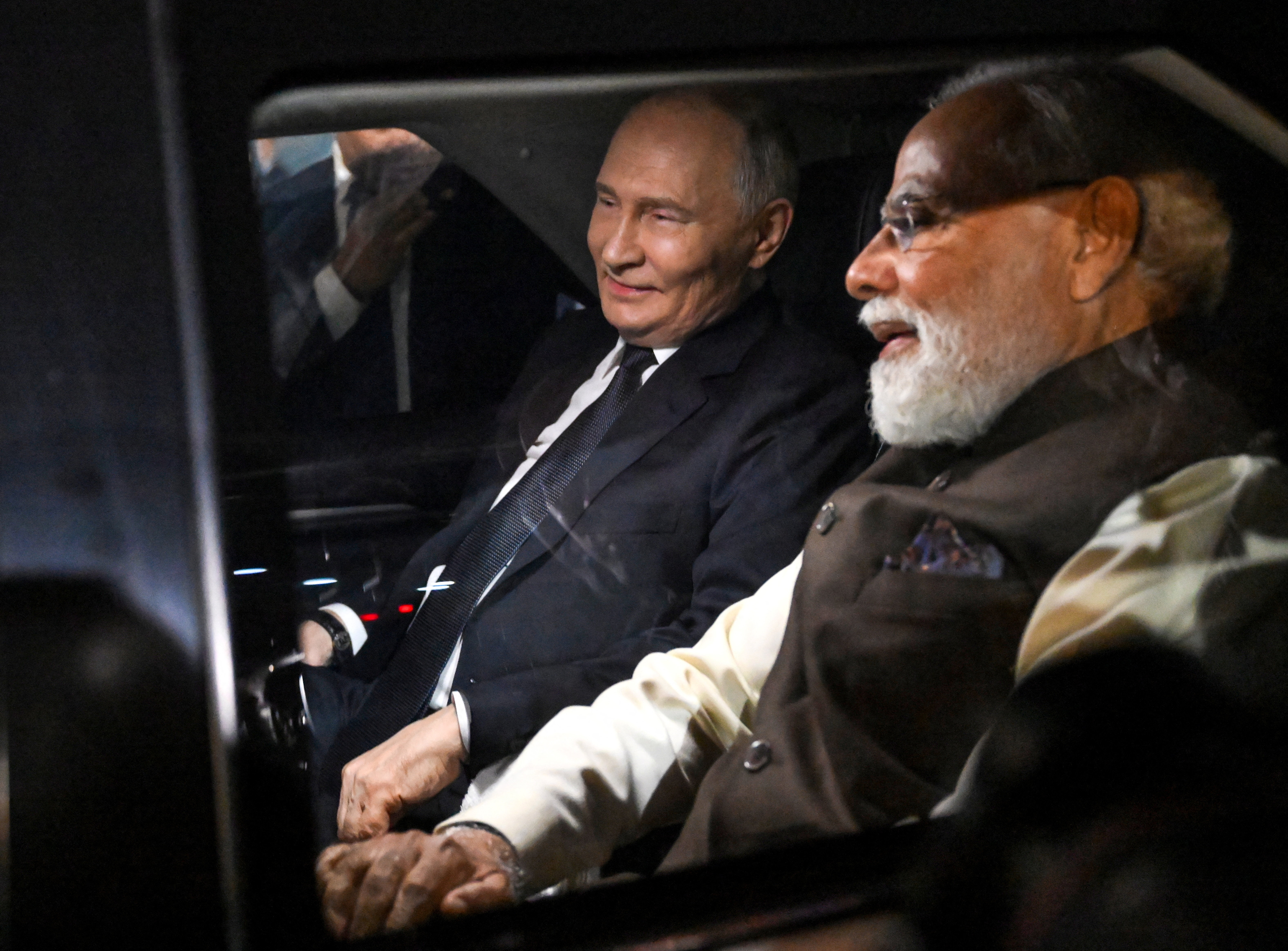 Russian President Vladimir Putin arrives in India