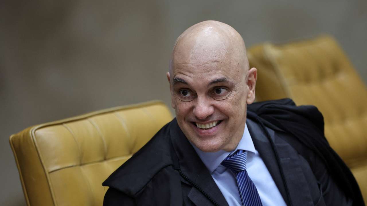 Indigenous people attend a session where judges discuss the so-called legal thesis of "Marco Temporal" (Temporal Milestone), at the Supreme Court in Brasilia