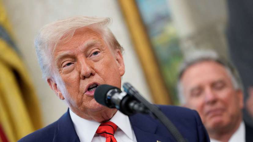 U.S. President Donald Trump swears-in Special Envoy Steve Witkoff at the White House in Washington