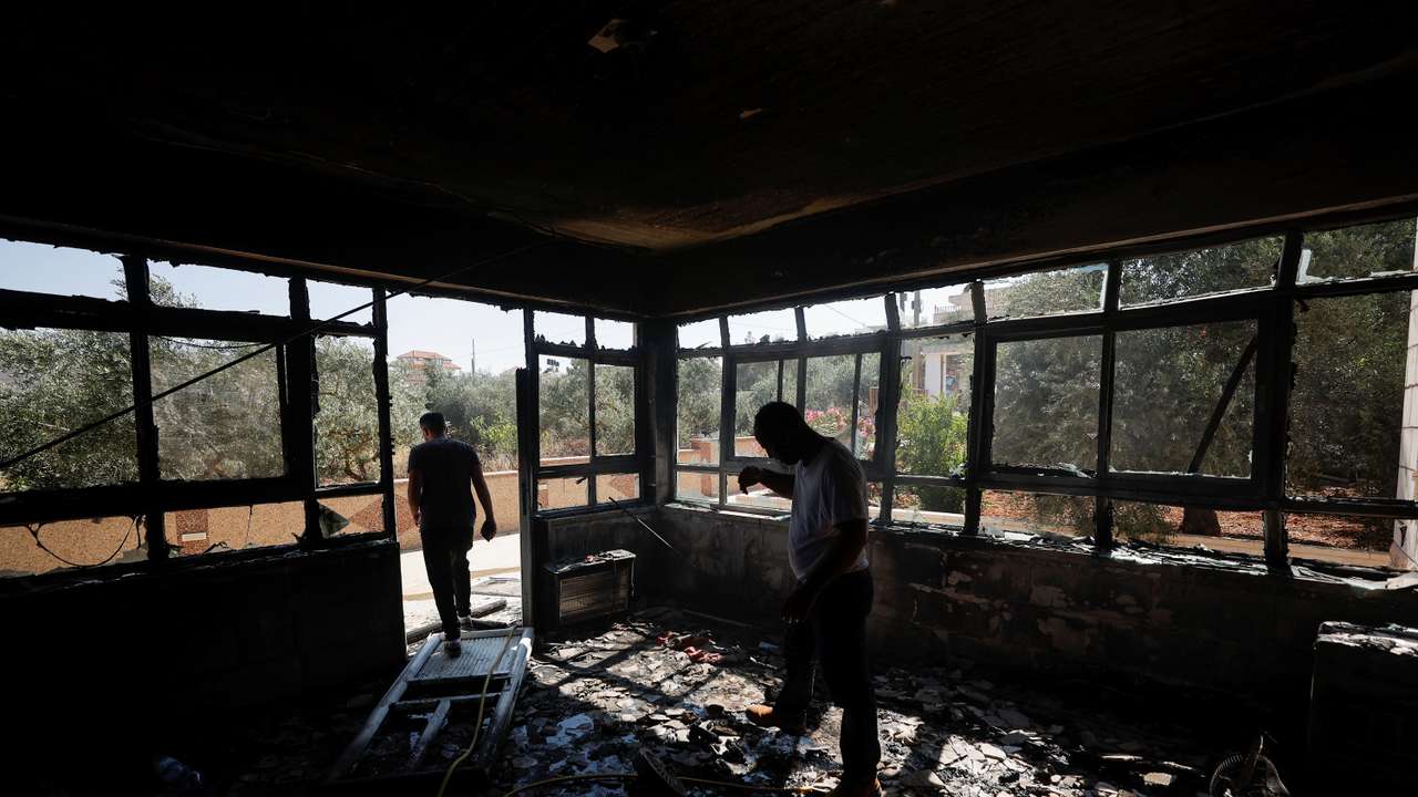 Aftermath of Israeli settlers attack near Ramallah