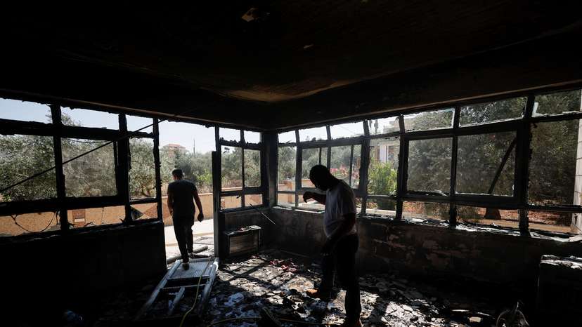Aftermath of Israeli settlers attack near Ramallah