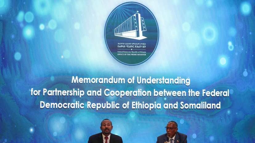 Signing of the Memorandum of Understanding agreement between Ethiopia and Somaliland, in Addis Ababa