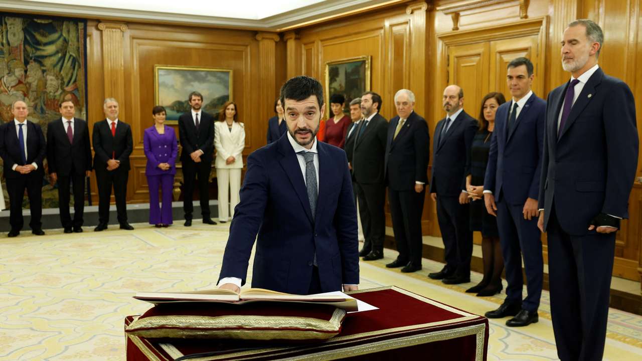 Spain's King Felipe swears-in the new cabinet, in Madrid