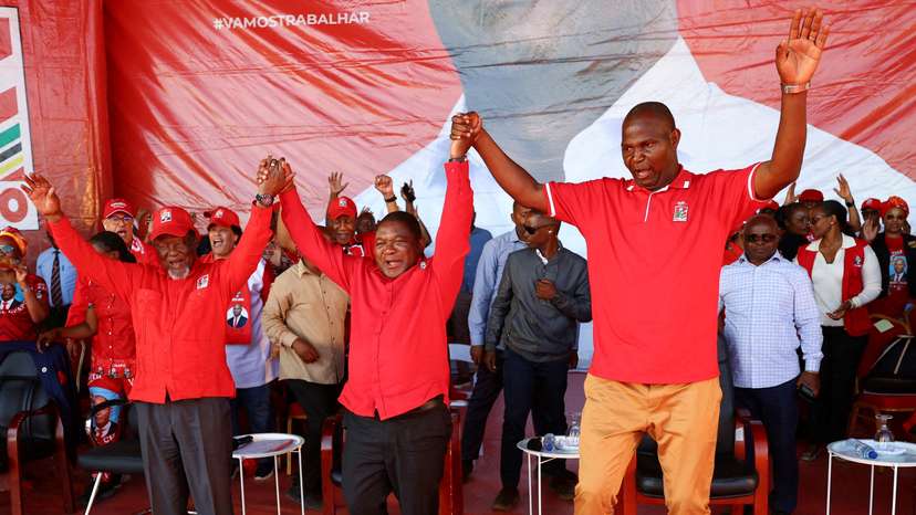 Mozambique opposition party Frelimo holds final rally ahead of election