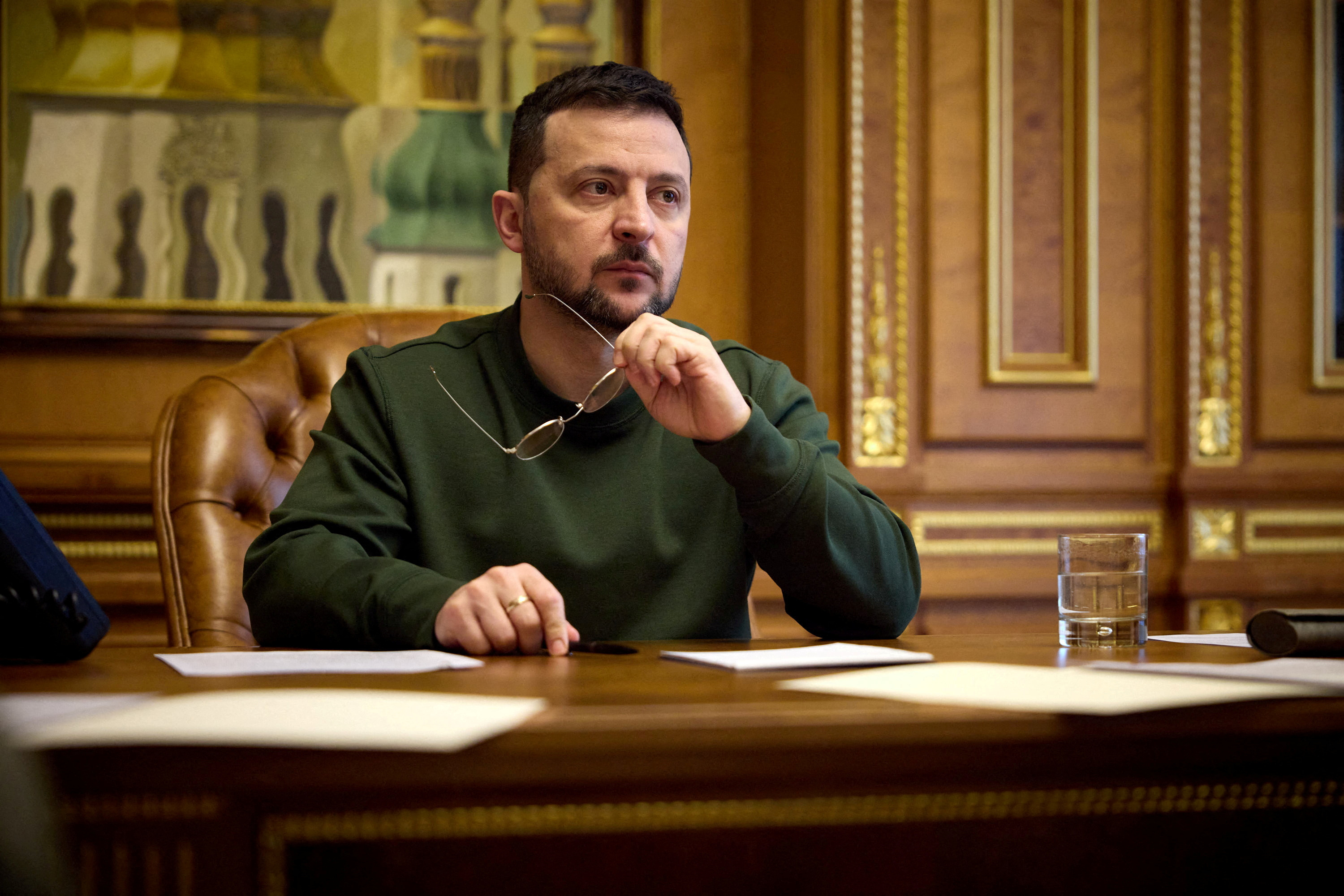 Ukraine's President Zelenskiy speaks with India's PM Modi via phone line in Kyiv