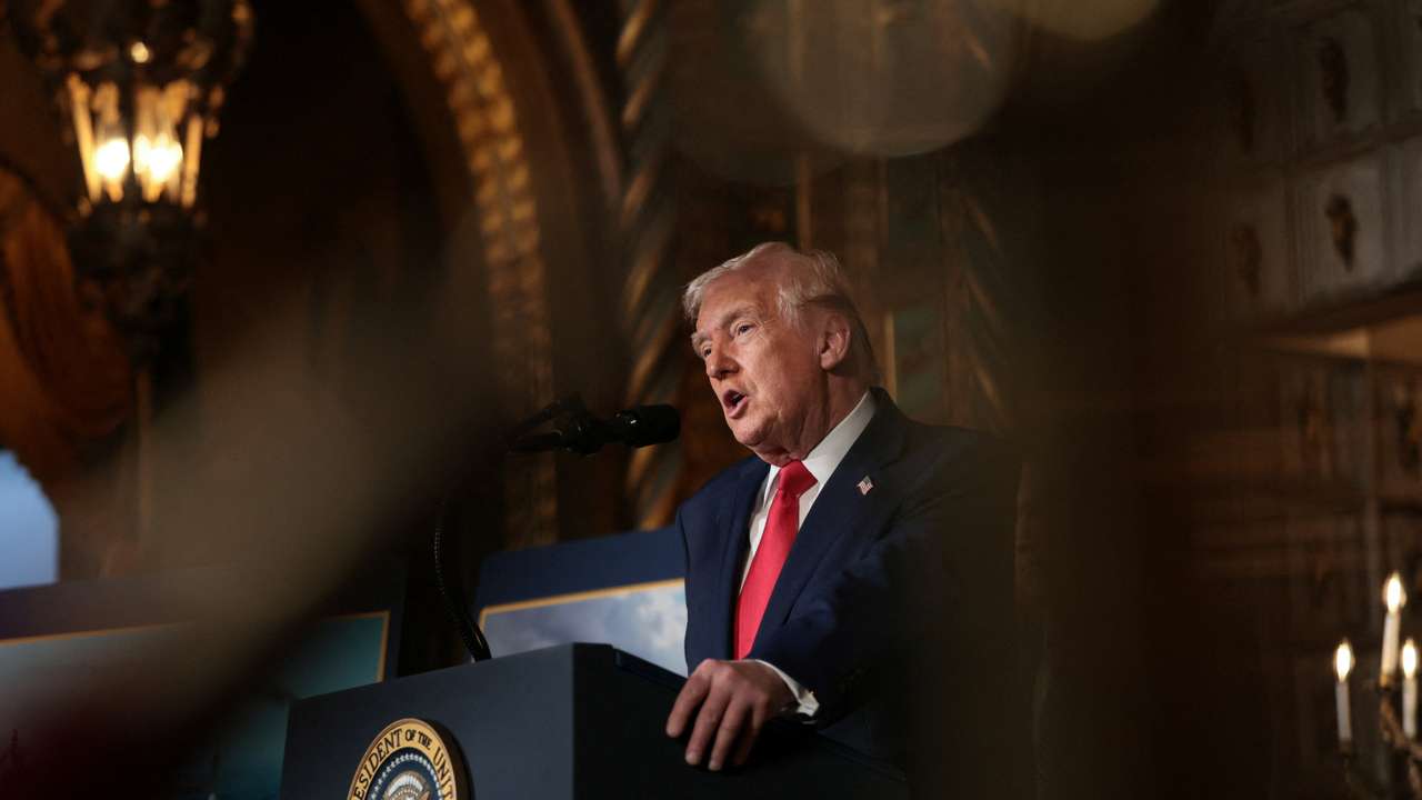 U.S. President Trump announces the Navy's "Golden Fleet", at Mar-a-lago in Palm Beach