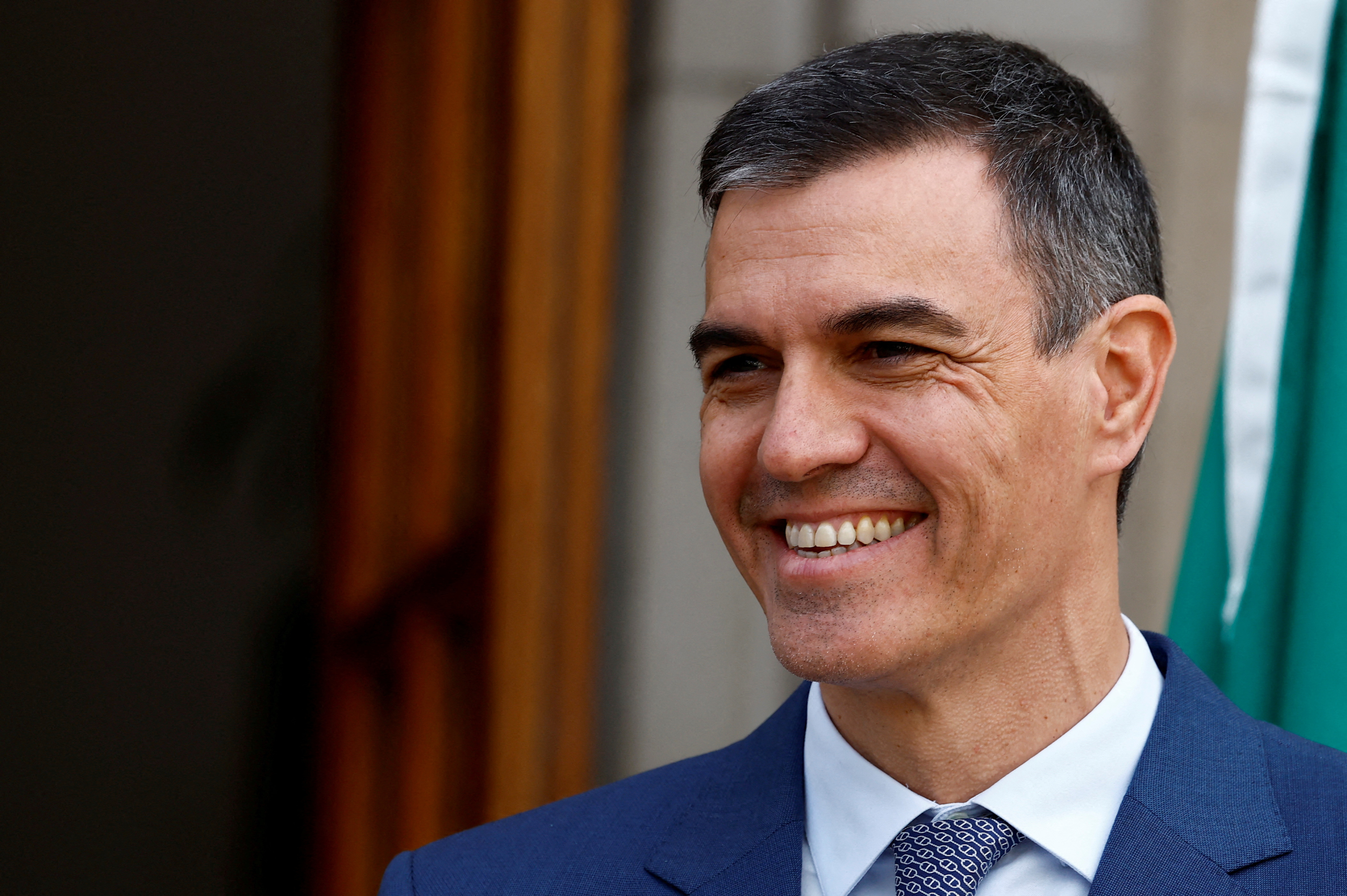 FILE PHOTO: Ireland's Taoiseach Harris meets with Spain's PM Sanchez in Dublin