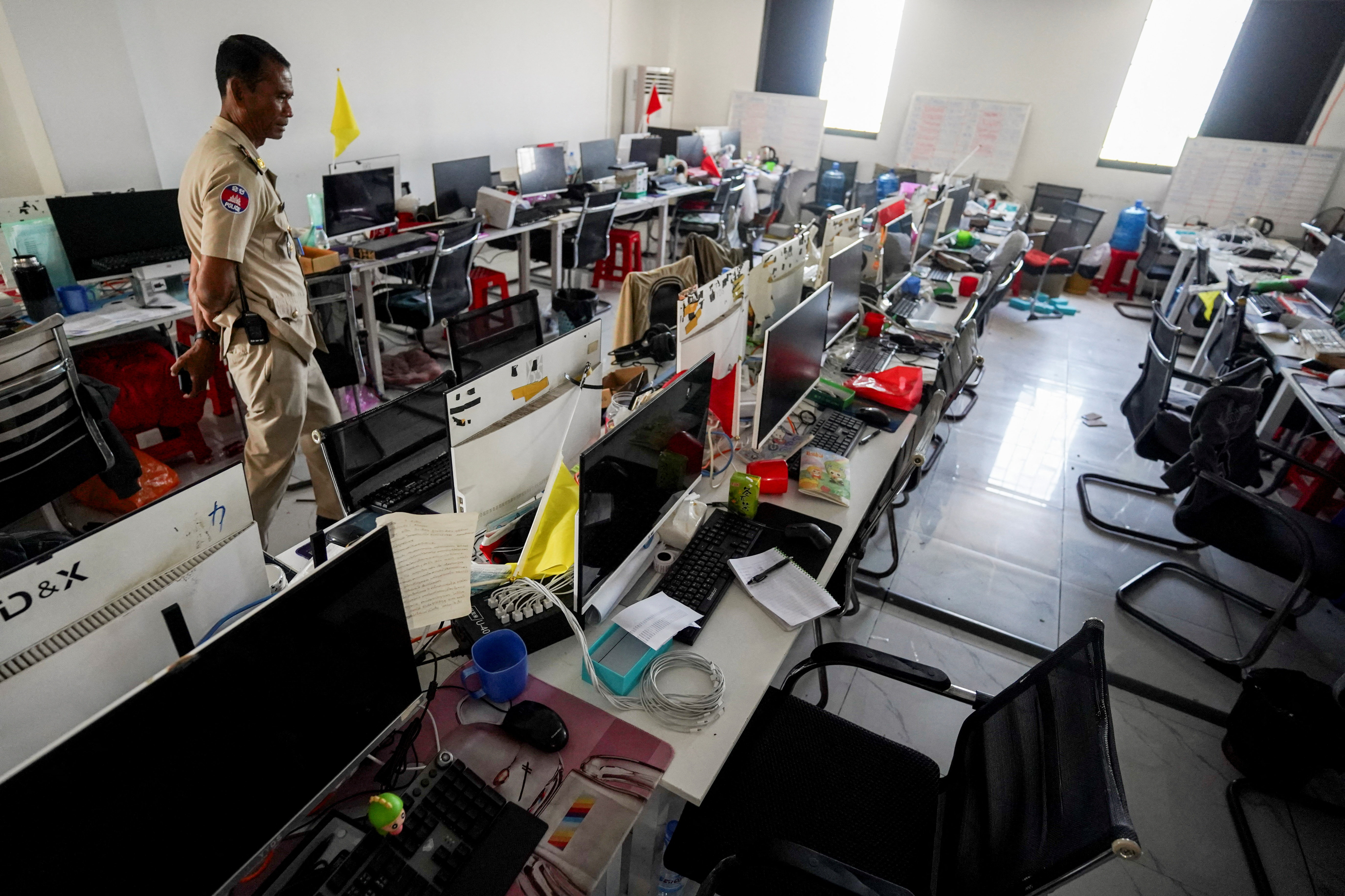 Cambodian scam centre known as "My Casino" used for scam operations, following recent crackdown on transnational fraud, in Kampot province