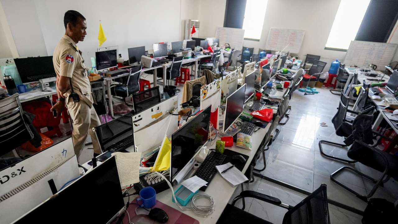 Cambodian scam centre known as "My Casino" used for scam operations, following recent crackdown on transnational fraud, in Kampot province