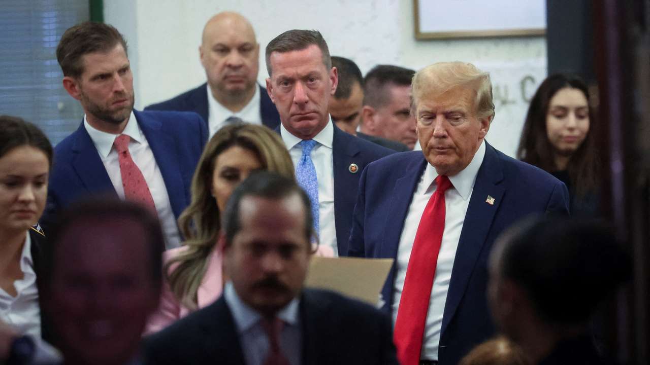 Former U.S. President Donald Trump attends the Trump Organization civil fraud trial, in New York