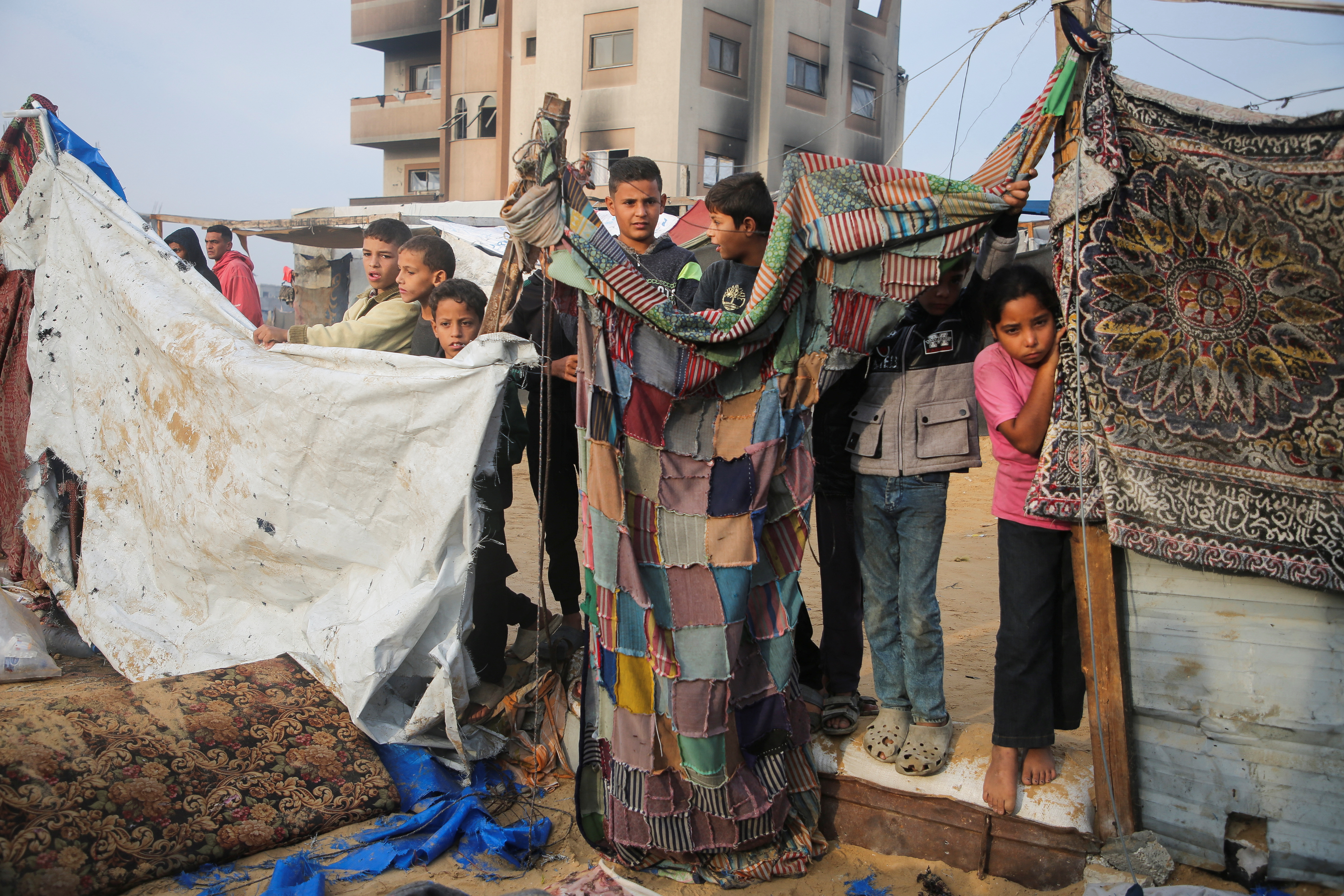 Aftermath of an Israeli strike in Khan Younis
