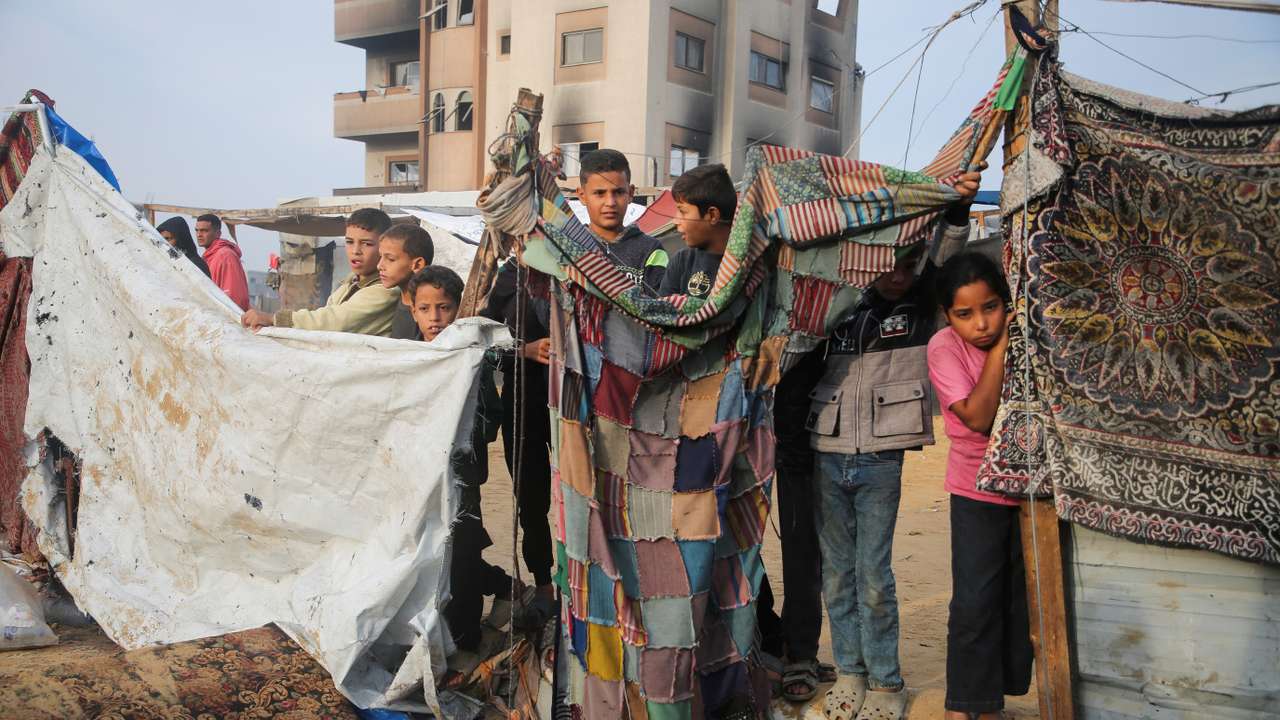 Aftermath of an Israeli strike in Khan Younis
