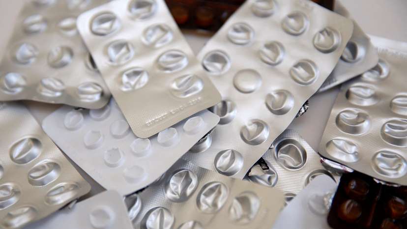 Used blister packets that contained medicines, tablets and pills are seen, in this picture illustration