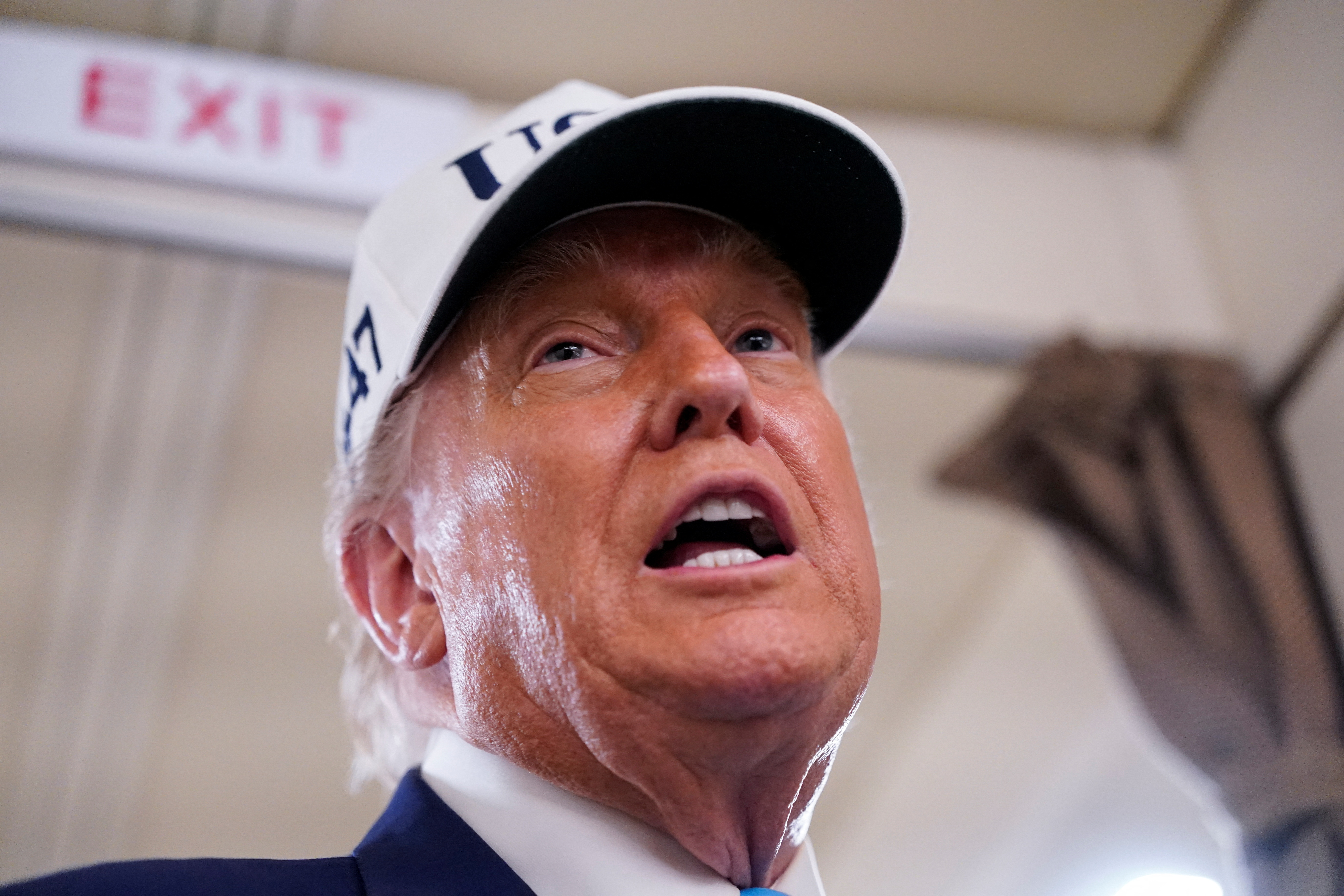 U.S. President Donald Trump departs for New Jersey