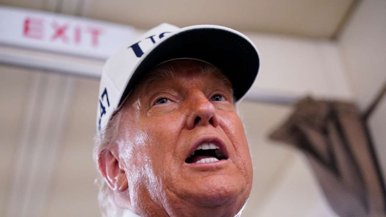 U.S. President Donald Trump departs for New Jersey