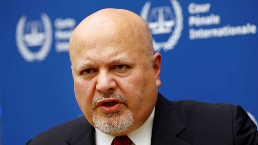 International Criminal Court Prosecutor Karim Khan speaks during an interview with Reuters