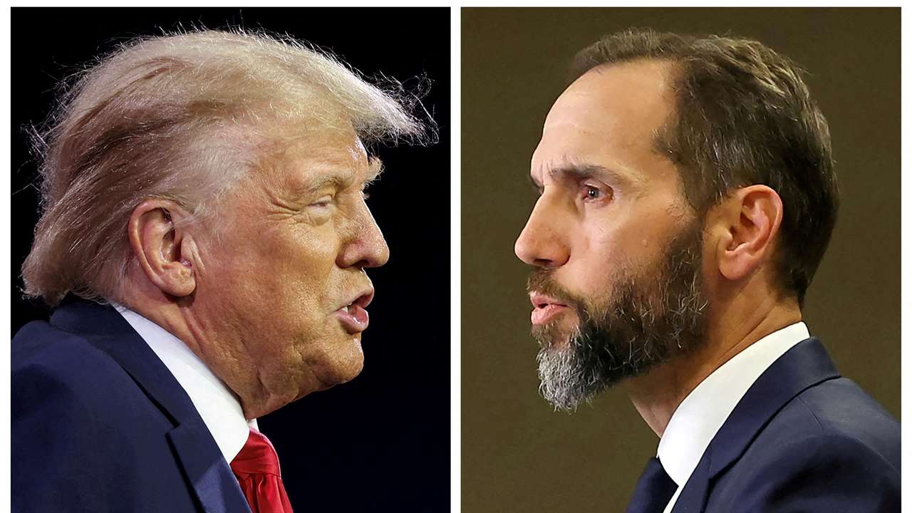 FILE PHOTO: Former U.S. President Donald Trump and Special Counsel Jack Smith