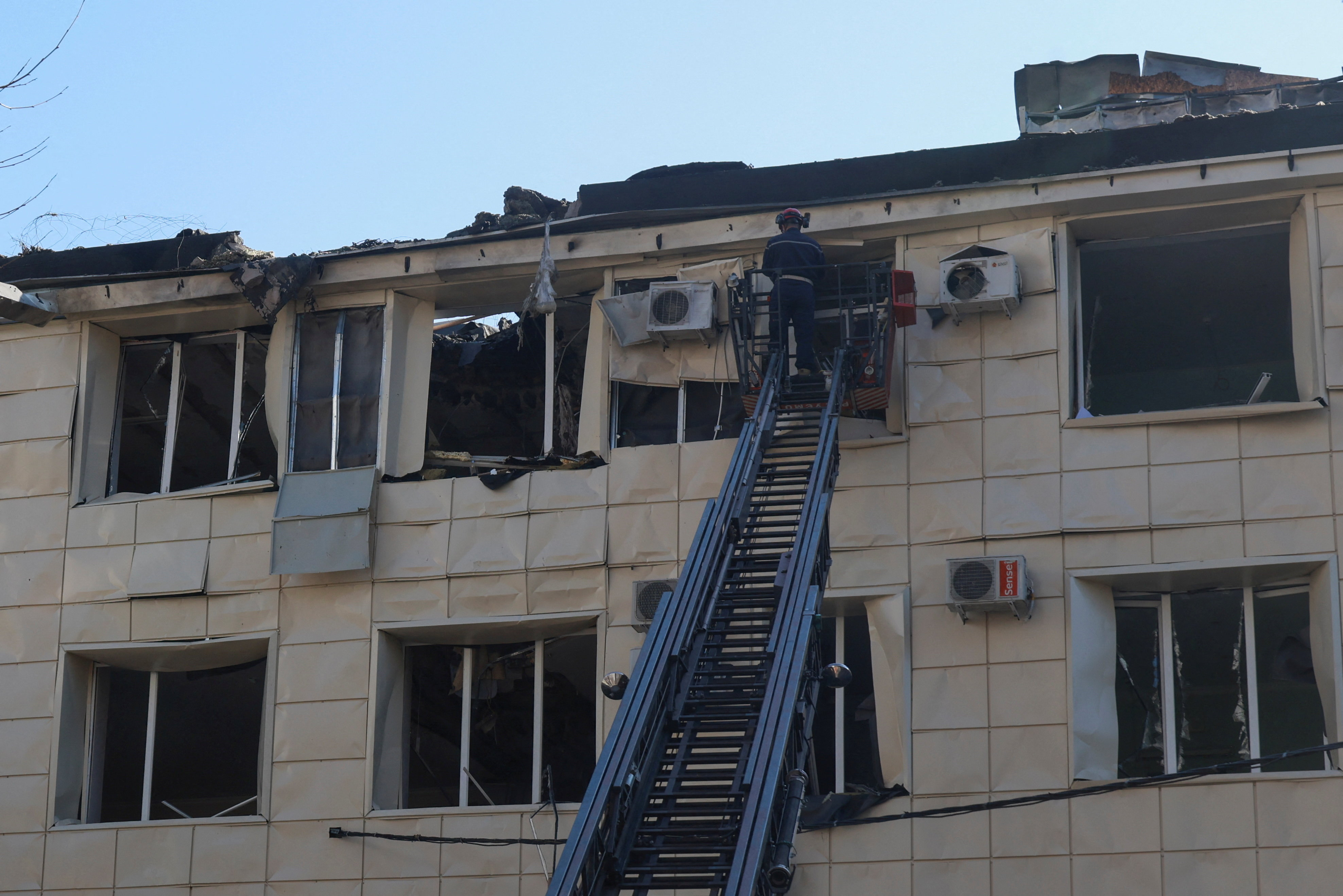 Aftermath of a Russian drone attack in Odesa