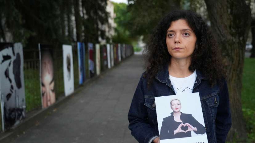 FILE PHOTO: Interview with Tatsiana Khomich, sister of imprisoned Belarus opposition leader Maria Kalesnikava