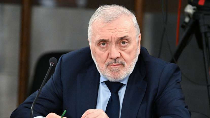 FILE PHOTO: Russian First Deputy Defence Minister Ruslan Tsalikov chairs a meeting of the Council for Science and Education at the Joint Institute for Nuclear Research in Dubna