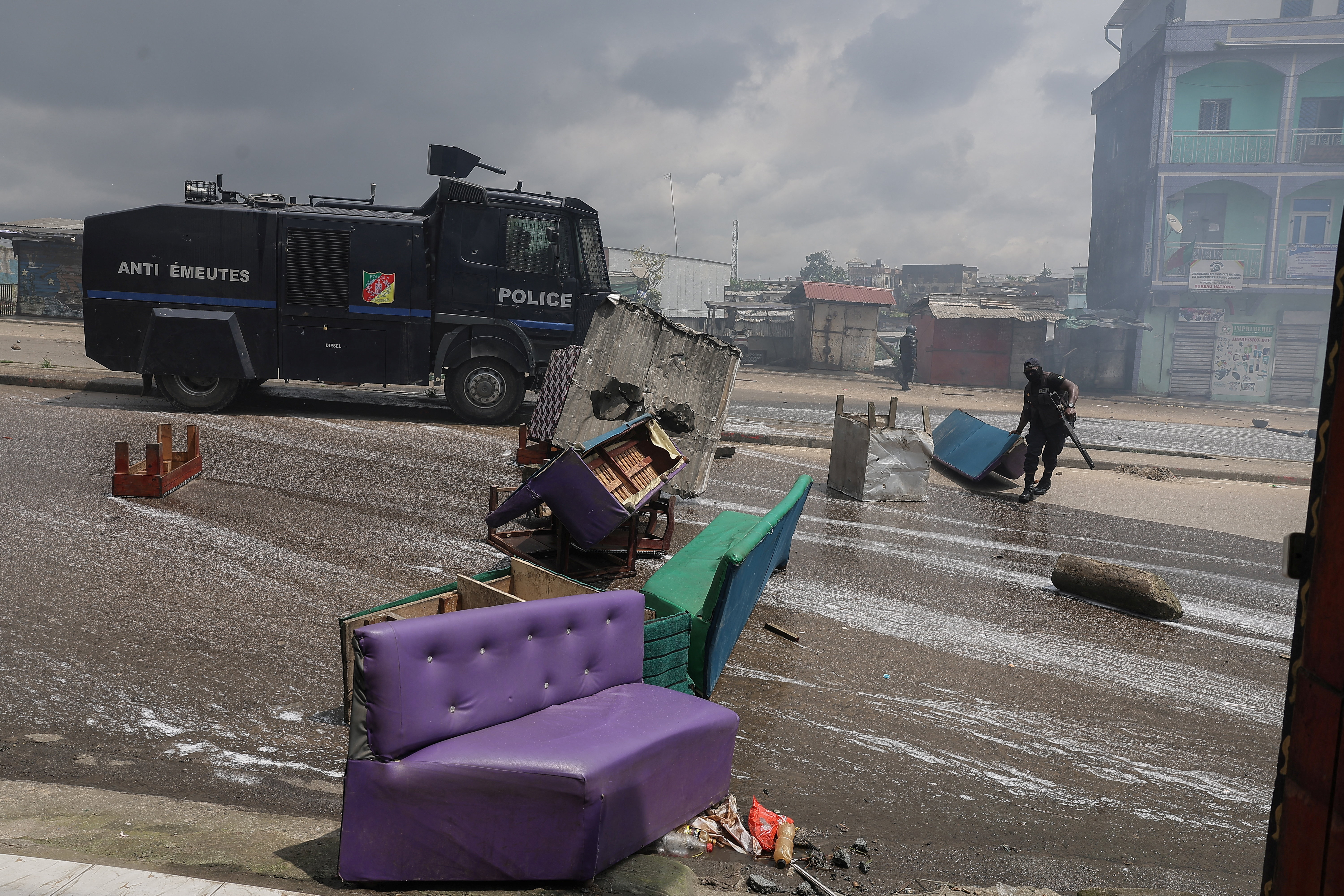 Supporters of Cameroon presidential election candidate Issa Tchiroma, protest in Douala