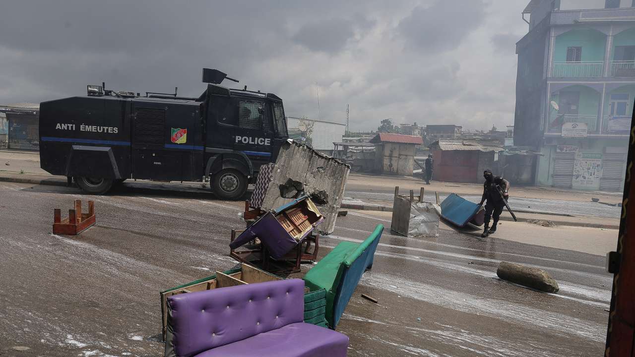 Supporters of Cameroon presidential election candidate Issa Tchiroma, protest in Douala