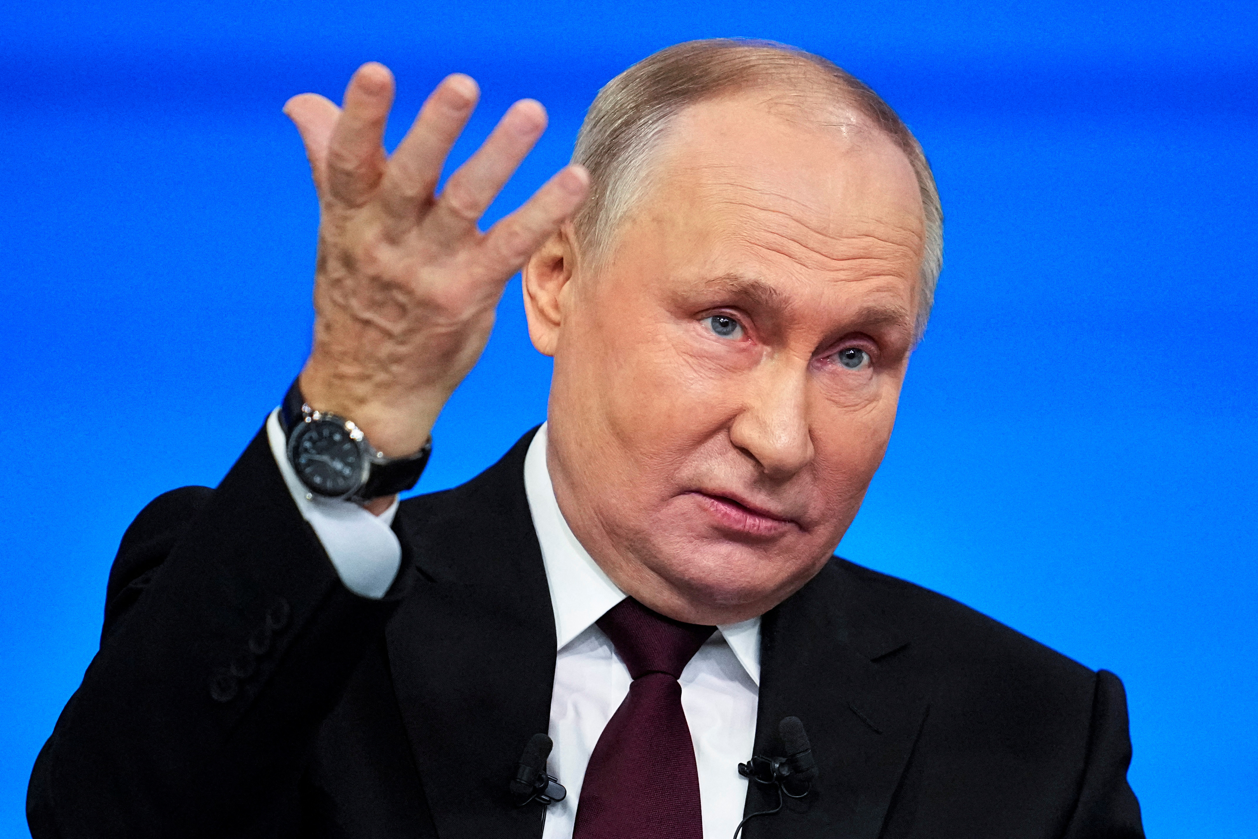 Russian President Putin holds his annual press conference in Moscow