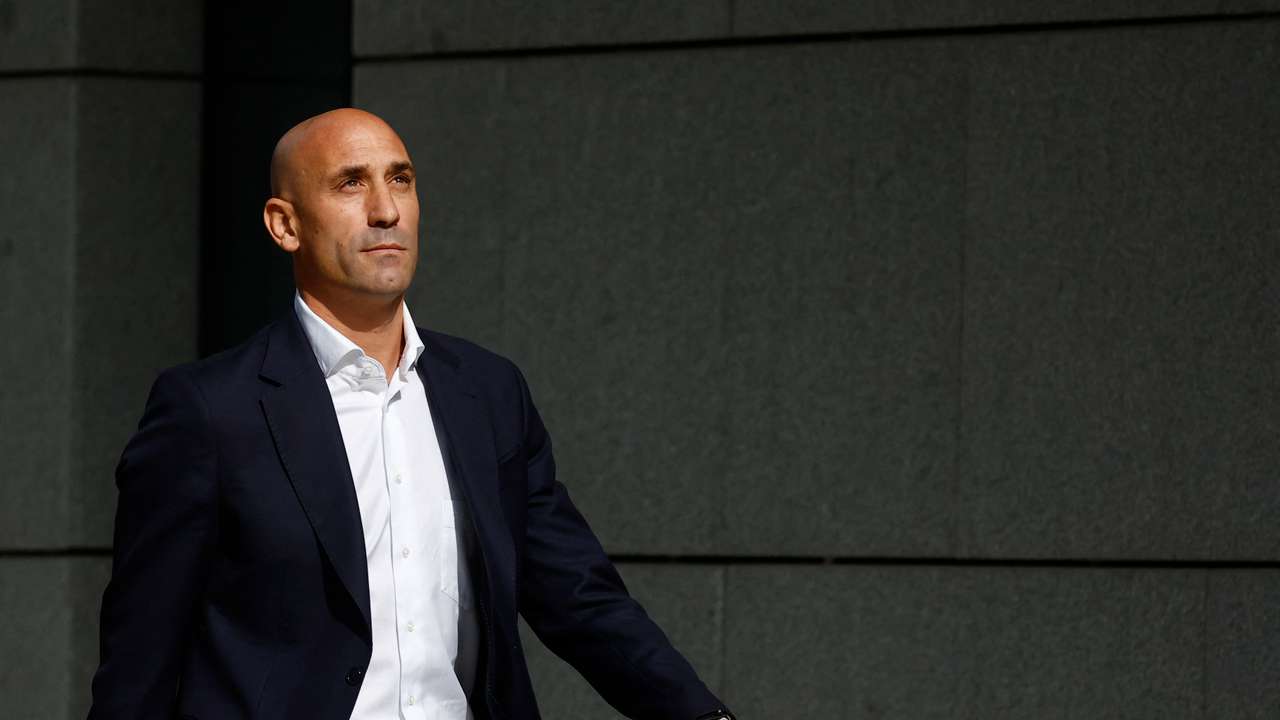 Former Royal Spanish Football Federation President Luis Rubiales arrives to testify at the High Court in Madrid