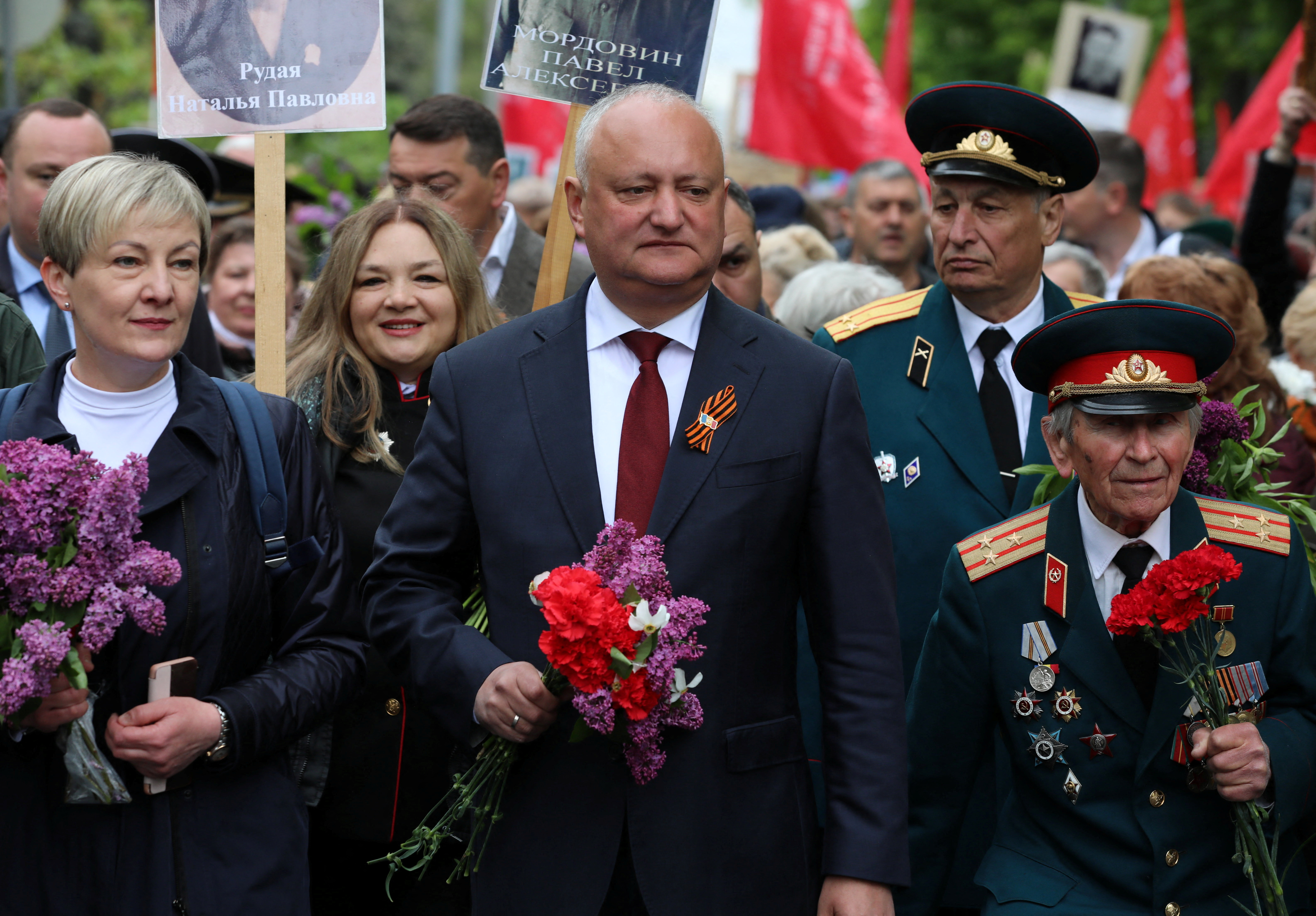 People mark Victory Day in Chisinau