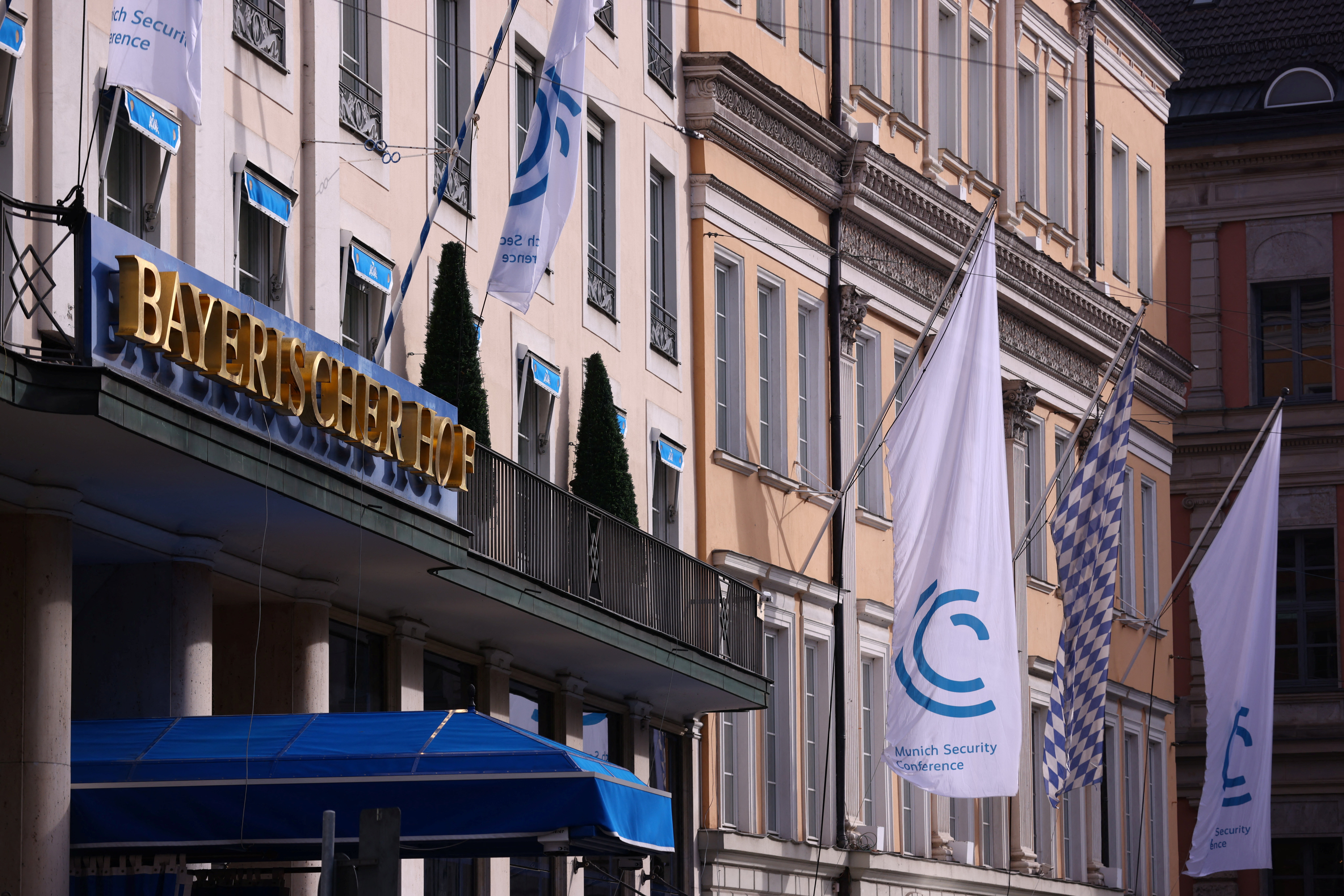 Preparations ahead of the annual Munich Security Conference, in Munich