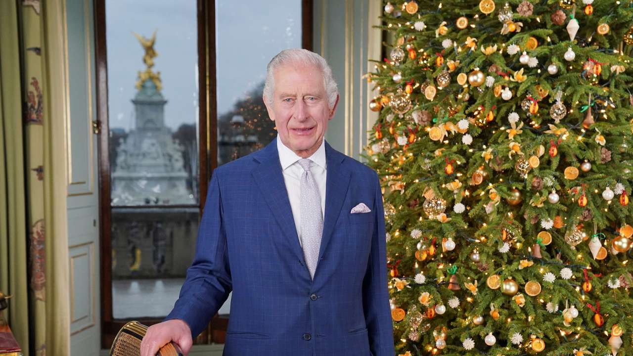 Britain's King Charles delivers Christmas speech at Buckingham Palace, in London