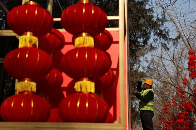 Preparations before Lunar New Year celebrations, in Beijing