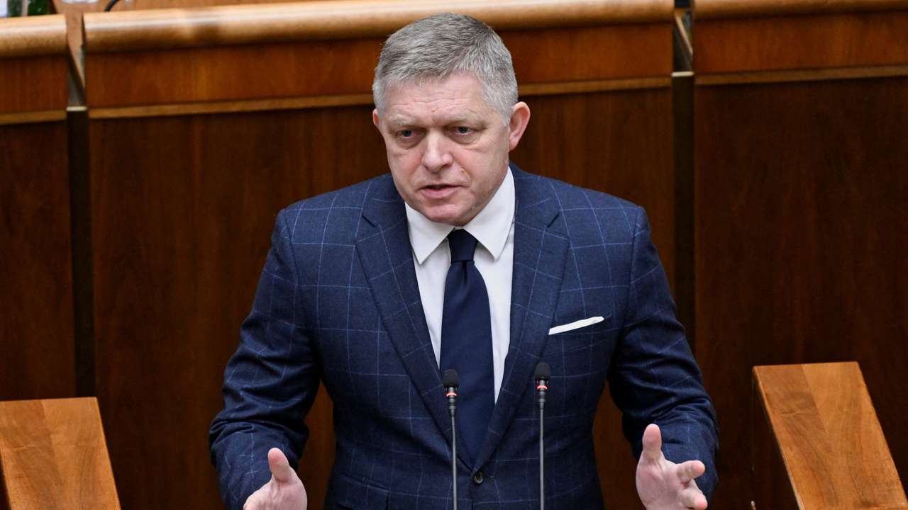 Slovakia's PM Fico attends a parliamentary session during a no-confidence vote against his government
