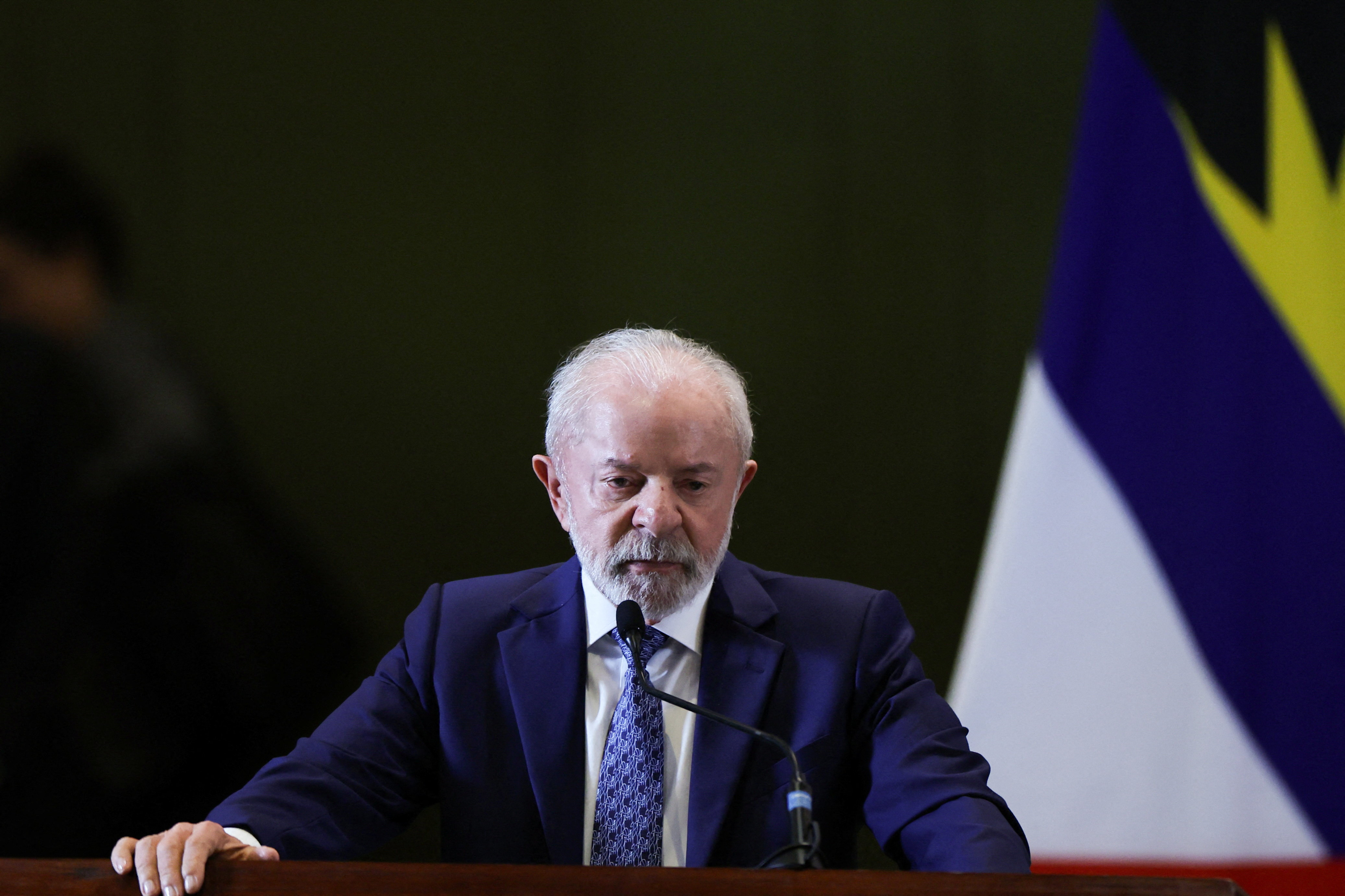Brazil's President Luiz Inacio Lula da Silva, speaks during the opening of the 39th Regional Conference of the Food and Agriculture Organization of the United Nations (FAO) for Latin America and the Caribbean at the Itamaraty Palace in Brasilia