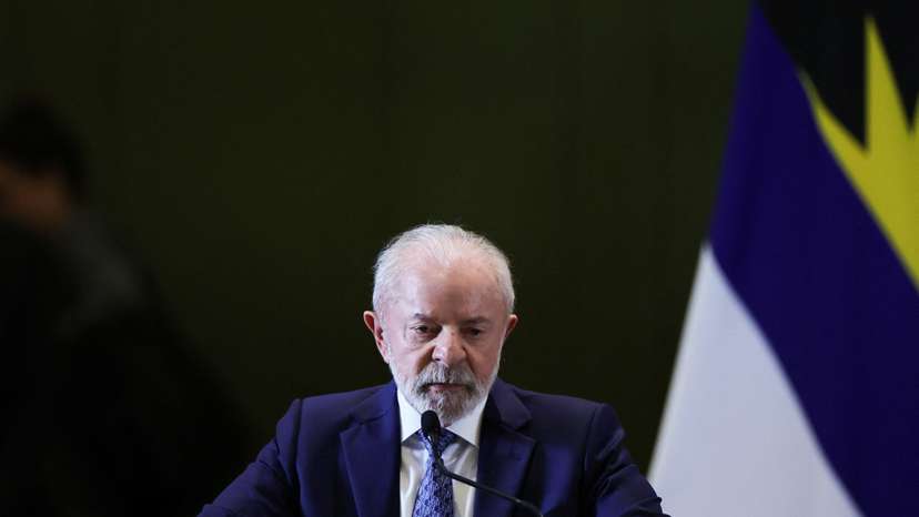 Brazil's President Luiz Inacio Lula da Silva, speaks during the opening of the 39th Regional Conference of the Food and Agriculture Organization of the United Nations (FAO) for Latin America and the Caribbean at the Itamaraty Palace in Brasilia