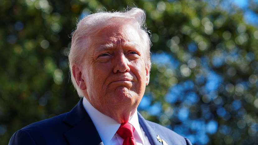 U.S. President Donald Trump departs the White House en route to Norfolk, Virginia
