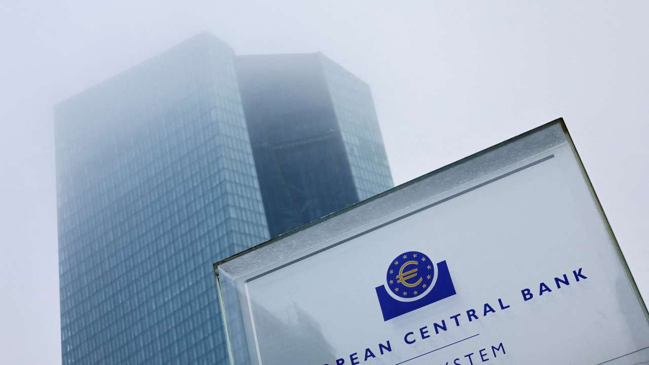 FILE PHOTO: ECB building in fog, in Frankfurt