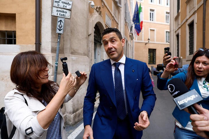 FILE PHOTO: League party leader Matteo Salvini presents his latest book, in Rome