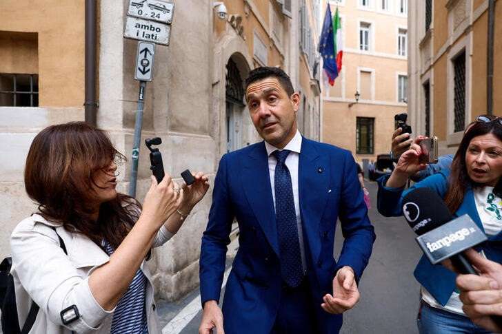 FILE PHOTO: League party leader Matteo Salvini presents his latest book, in Rome