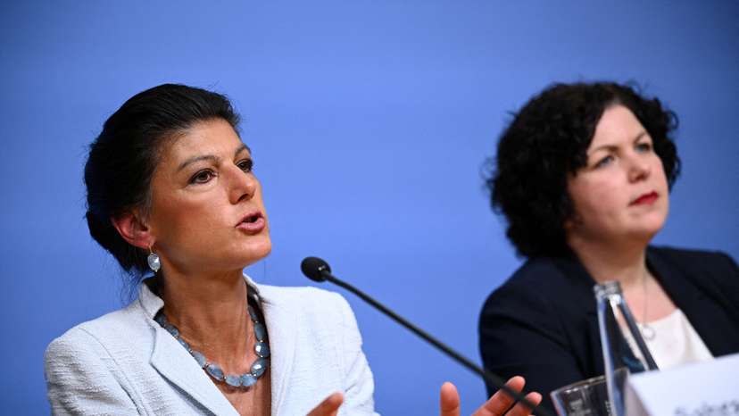BSW's Sahra Wagenknecht holds a press conference after EU election results, in Berlin
